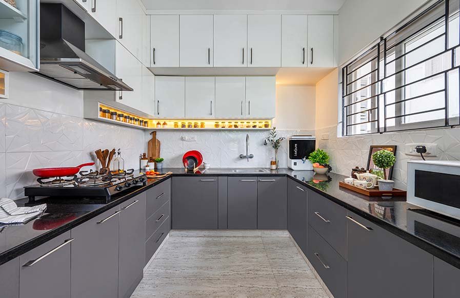 Grey Modular Parallel Kitchen